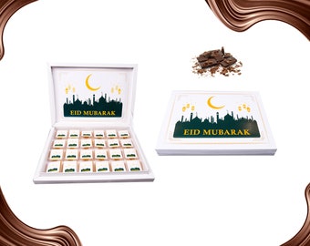 Ramadan Kareem Eid Mubarak Chocolate Favors Box, Chocolate Favors for Guest, Wedding Baby Shower Birthday Islamic Muslim Party Favors Gifts