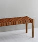 Wood Entryway Bench, Front Door Leather Strap Bench, Outdoor Woven Leather Bench, Hallway Bench, Balcony Furniture,Porch Bench, Nordic Bench 