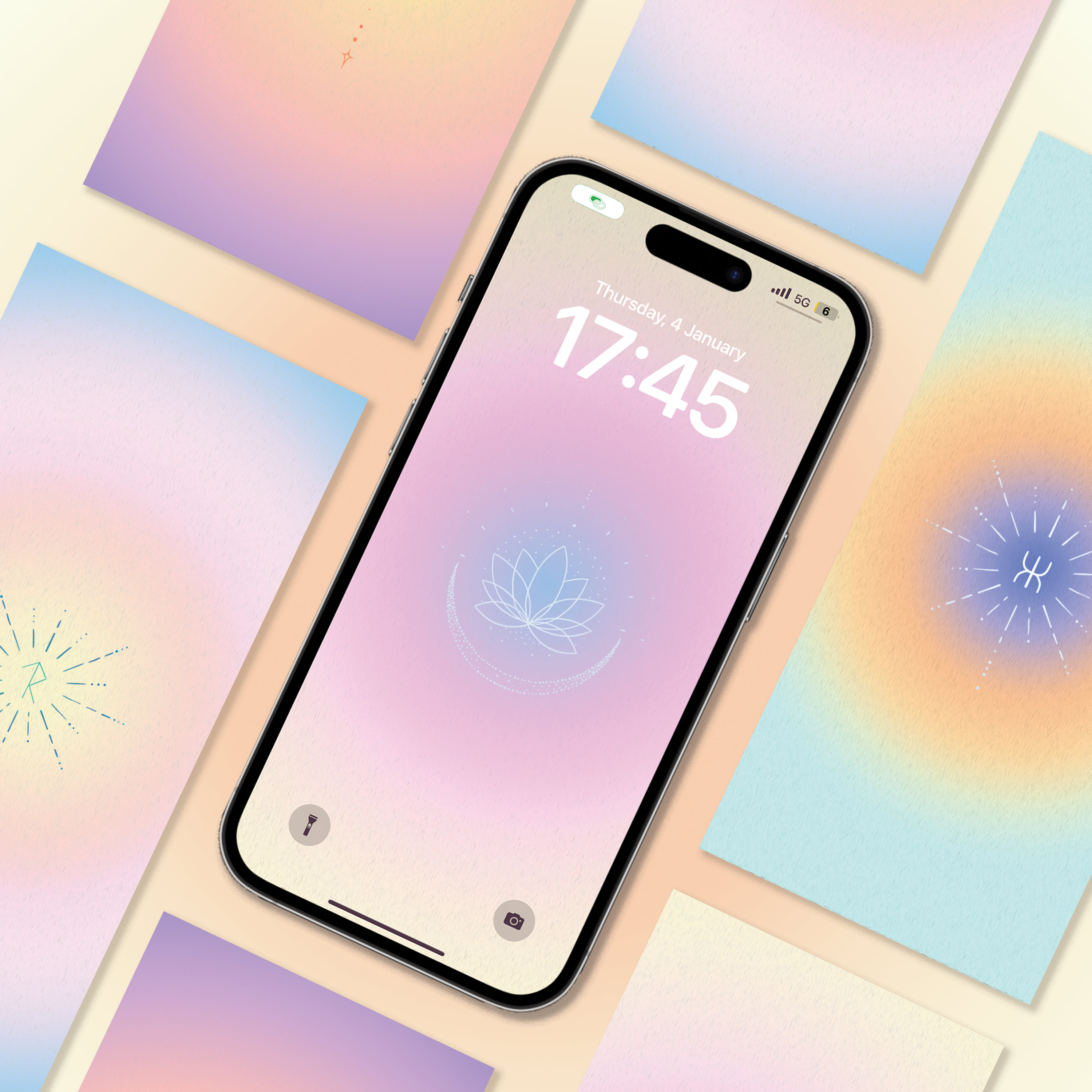 AURA iPhone Wallpapers Aesthetic With SIGN, Aesthetic Gradient