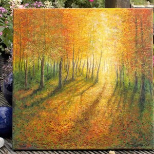 Fall Painting Original Art, Autumn Forest Oil Painting, Fall Tree Art, Fall Tree Painting on Canvas, Nature Oil Painting, MADE TO ORDER