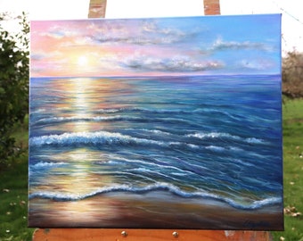 レオニード・アフレモフによるキャンバスに描かれた海をモチーフにした