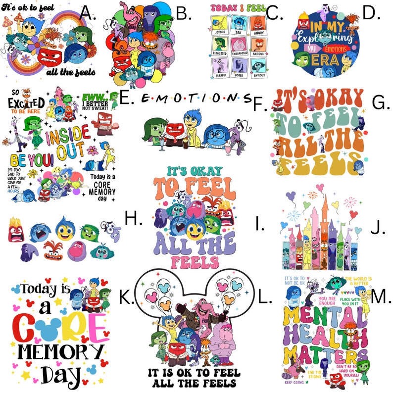 Today is A Core Memory Day Inside Out Emotions 2 Disney Castle Ears T ...