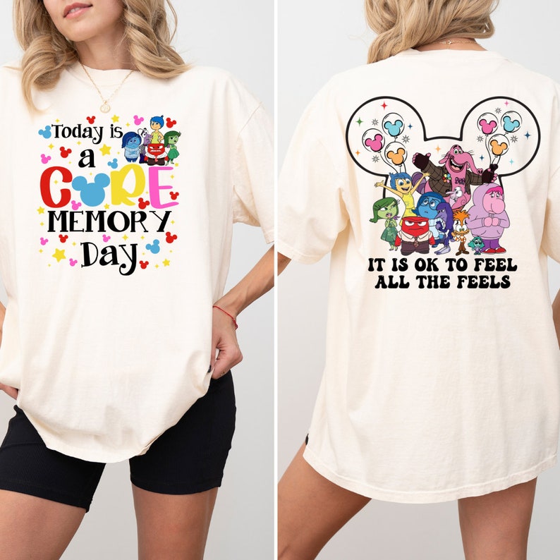 Today is A Core Memory Day Inside Out Emotions 2 Disney Castle Ears T ...