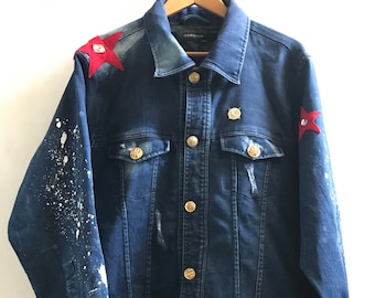 Denim Jacket | Custom Jacket | Denim jacket men | Unisex Jacket | Handmade Detailing