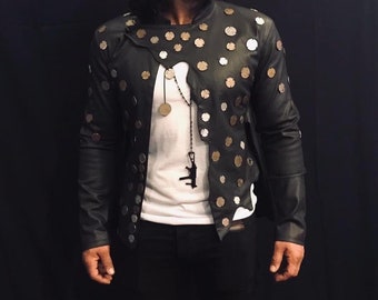 Denim Jacket | Black Denim Jacket | Unisex Jacket | Coin Collector Gift | Custom Jacket S,M,L,XL,XXL