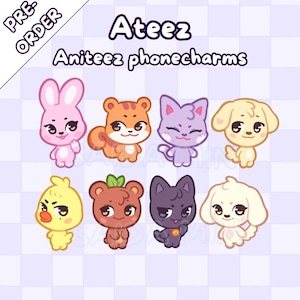PRE-ORDINA // Ciondoli in acrilico per telefono Ateez