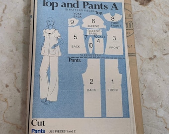 Girls Top and Pants Vintage Sewing Pattern Butterick 4256 Uncut Pattern