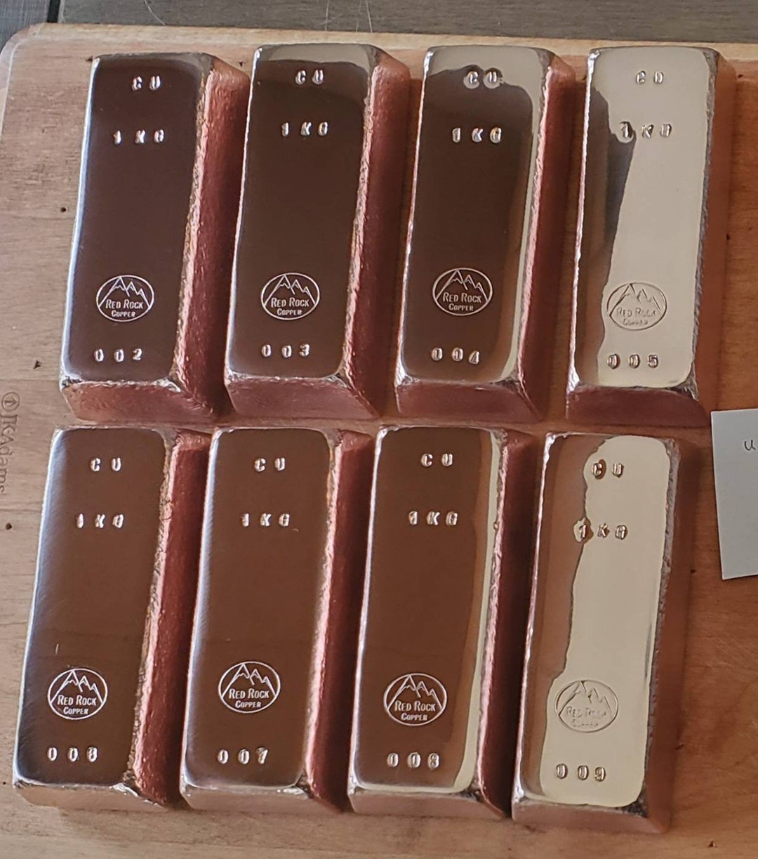 1 Kilo 2.2lbs Copper Bar .999 Fine Hand Poured Etsy