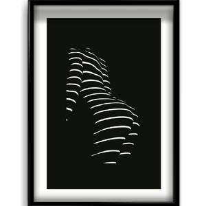 Sensual Body Print, Woman Body Shape, Abstract Female Body Drawing ...