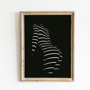 Sensual Body Print, Woman Body Shape, Abstract Female Body Drawing ...