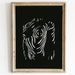 Artistic Nude Art, Boobs Print, Abstract Nude Woman Black and White