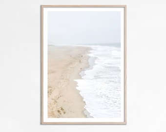 Coastal Print, Muted Neutral Beach Wall Art, Soft Coastal Landscape, Soft neutral tones Beach Photography, Neutral Sea Print, Neutral Decor