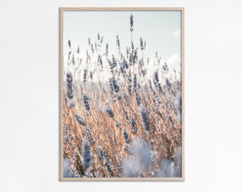 Lavender Print, Botanical Wall Art, Farmhouse decor, Botanical Flower Print, Lavender Poster, Floral Wall Decor Farmhouse Digital Download