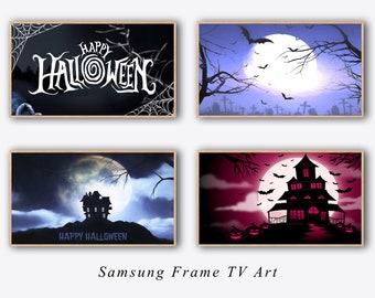 Samsung Frame TV Art Halloween Bundle Frame TV art Halloween Frame tv set Halloween wallpaper Samsung art download Samsung Frame Halloween