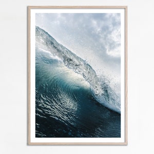 Sea wave photo print, Ocean Wave Print, Sea Photography, Printable Coastal Wall Art, Beach house decor, Wave printable wall art, wave poster