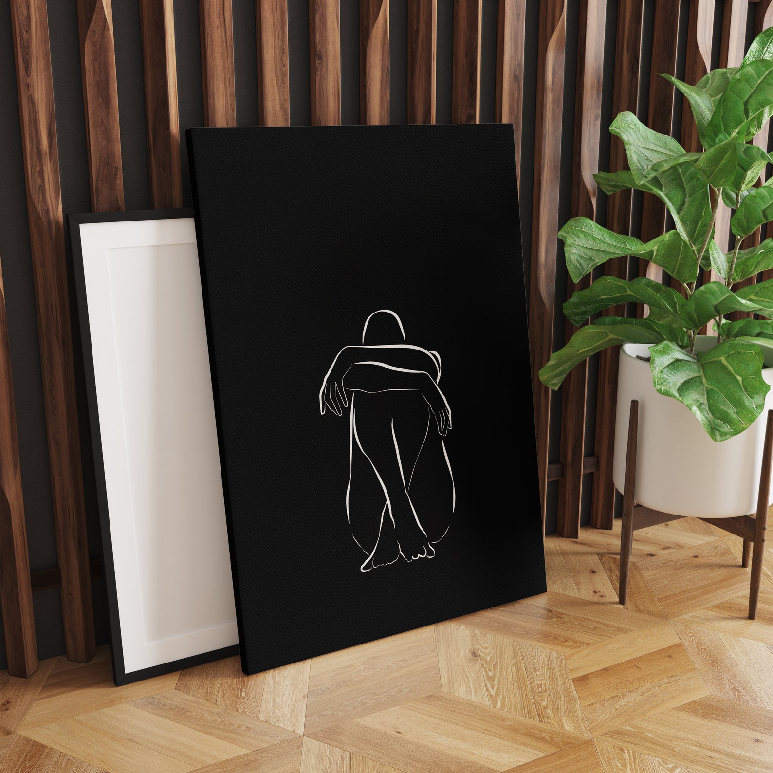 Aesthetic Art Body Outline Printable Wall Art Black Minimalist - Etsy