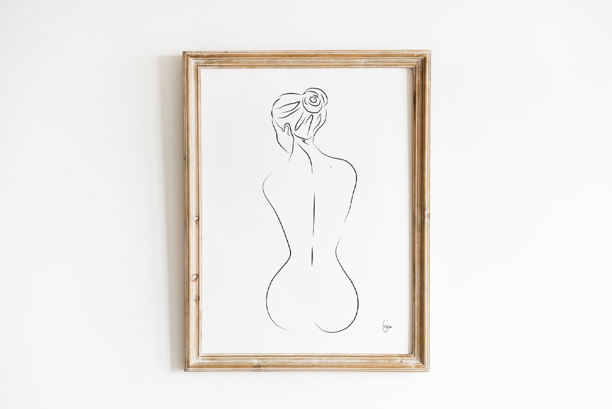 Set of 2 Naked Women, Curvy Woman Art, Bath Printable Wall Art, Female