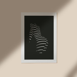 Sensual Body Print, Woman Body Shape, Abstract Female Body Drawing ...