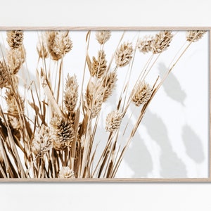 Organic style home decor, Neutral tones botanical prints, Dried flowers bouquet print, Minimalist decor printable wall art prints download
