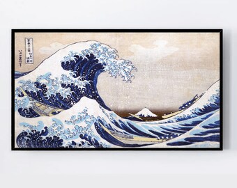 アート・デザイン・音楽 GREAT MOVIE GRAPHICS Samsung Frame TV Art | the Great Wave of Kanagawa | Japanese