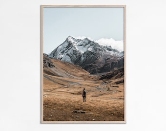 Hiking wall art Mountain Landscape Print, Nature photography prints, Landscape photo print, autumn printable wall art, downloadable wall art
