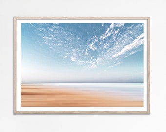 Calming ocean landscape print, Soothing seascape poster, Calming Beach Wall Art, Beach house Wall Decor, Abstract Seascape photography print