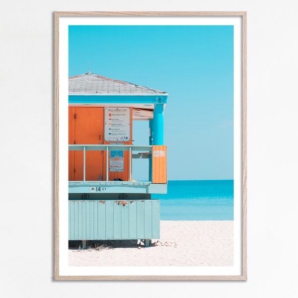 Colorful Lifeguard Tower Print, Beach Wall Art, Lifeguard Photo, Beach Photography, Surf Print, Ocean Wall Art, Tropical Art Prints Download