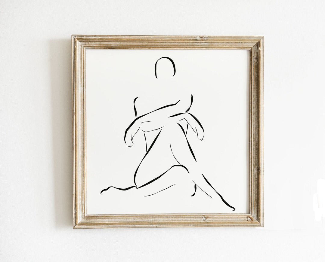 Aesthetic Poster Body Outline Line Art Body Drawing - Etsy