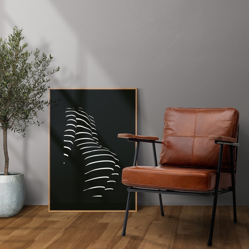 Sensual Body Print, Woman Body Shape, Abstract Female Body Drawing ...