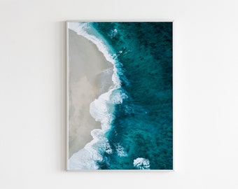 Coastal wall art print on canvas, framed prints, beach house decor canvas wall art, Coastal large wall art framed canvas, free shipping