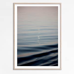 Calm Sea printable wall art, Minimalist seascape print, Sunset Sea Art Prints, Sea Lovers Gift for her, Bedroom Wall Art Relaxing Wall Decor