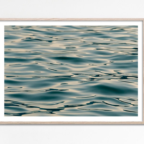 Water Reflection Ripples photo, Water Surface Wall Art Printable Water Poster, Abstract Water print, Calm Relaxing Water reflections Photo