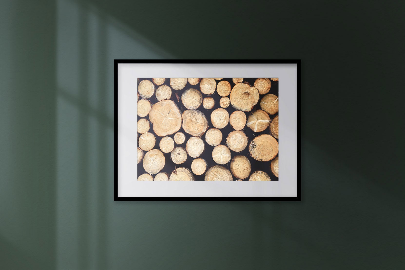 Log Print Design Wood Logs Photo Print, Rustic Wood Print, Wooden Log Pile Poster ...