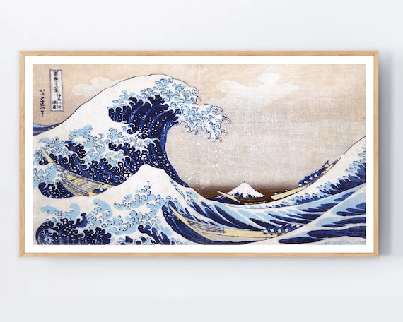絵画　WAVE Samsung Frame TV Art, the Great Wave, Katsushika Hokusai