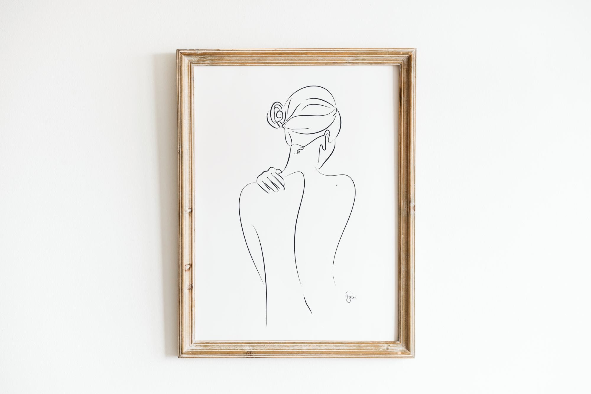 Set of 2 Naked Women, Curvy Woman Art, Bath Printable Wall Art, Female