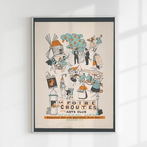 Maksymalistyczna sztuka ścienna, francuski plakat vintage, ilustrowany wydruk sztuki ściennej, plakat muzealny, stylowa sztuka ścienna, wydruk cyfrowy Fine Art do pobrania