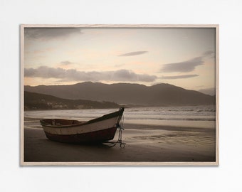 Small fishing Boat Print, Fishing boat photo, Nautical wall art, Coastal wall art, Wooden boat photography, Printable wall art downloadable