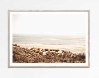 Neutral Coastal Wall Art, Soft neutral beach scenery landscape, Soft Landscape Beach Photography, Muted Beach Wall Art, Pastel Beach Decor