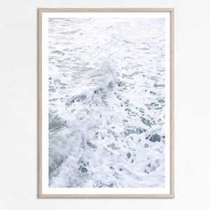 Ocean Wall art, Ocean Water Seafoam print, Neutral tones ocean print, Coastal Art Print, Pastel Sea Photo Printable Beach Home Decor Digital