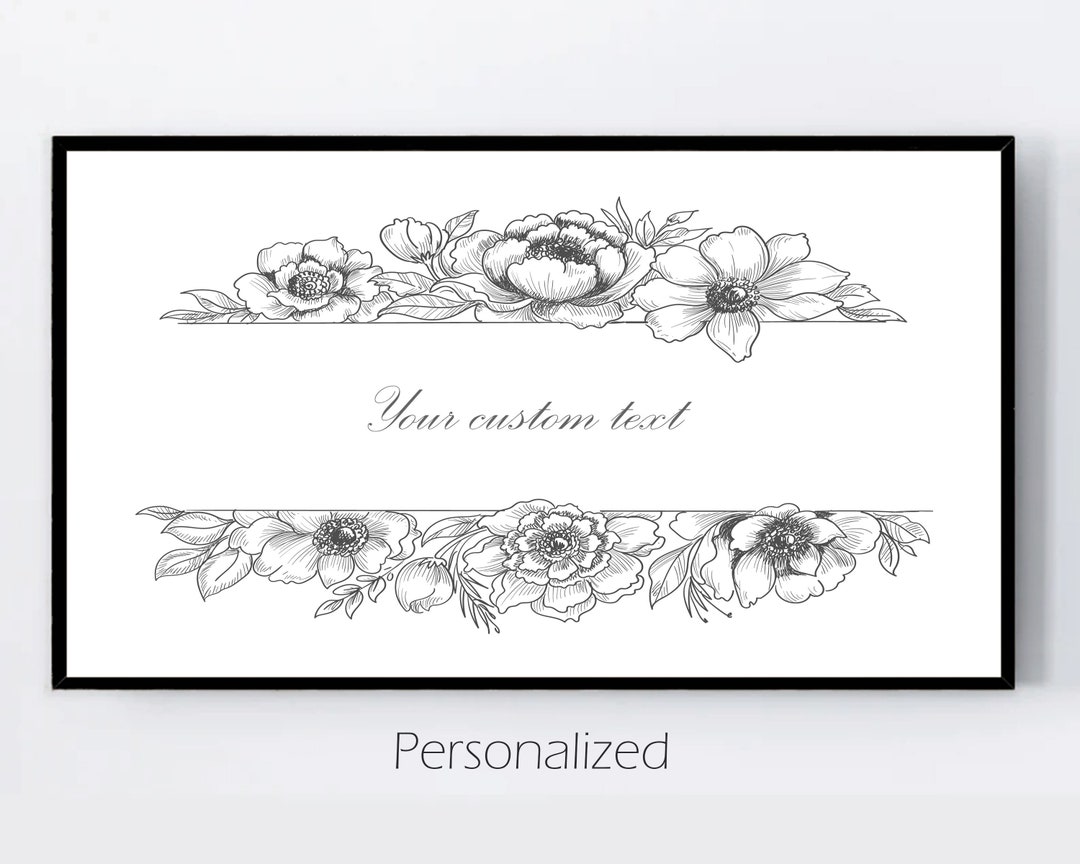 Custom Message for Samsung Frame TV, Made to Order, Elegant Frame Tv, Custom Text Samsung Tv Art