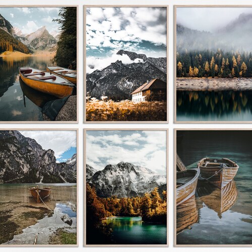 Landscape Wall Art Forest Set of 6 Prints Nature Gallery - Etsy