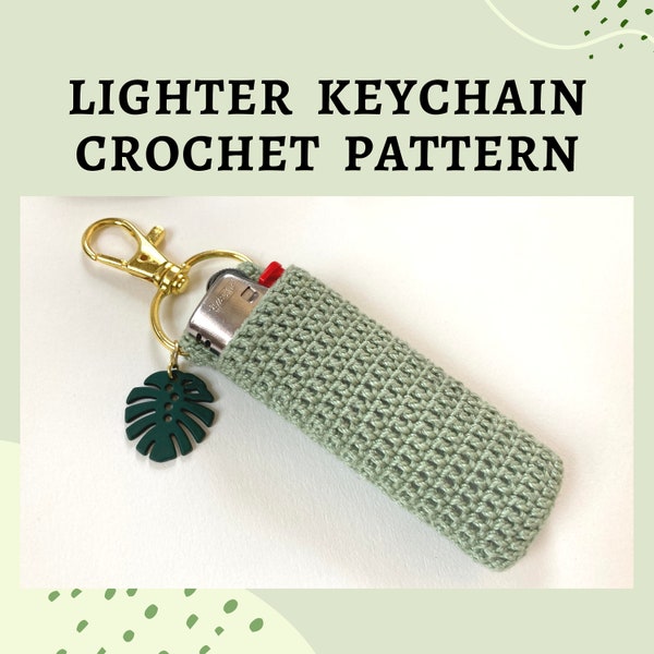 Lighter Bic Crochet Holder Pattern Keychain Keyring Digital Download PDF