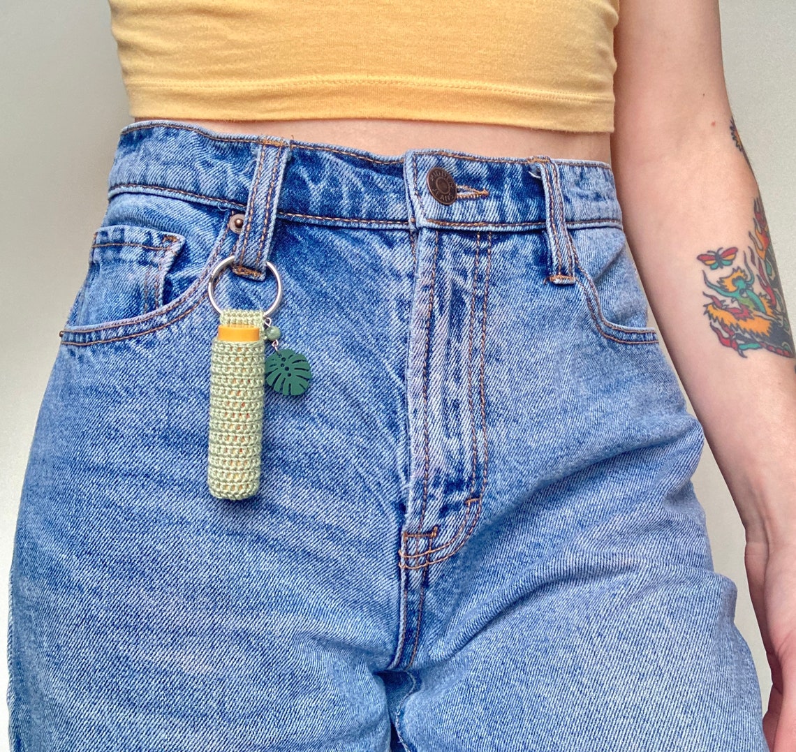 Lip Balm Crochet Keychain Pattern Chapstick Holder Keyring Lip Etsy