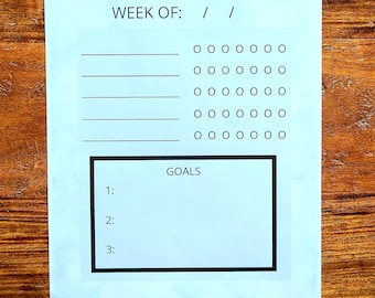 Weekly Habit Tracker Option 1