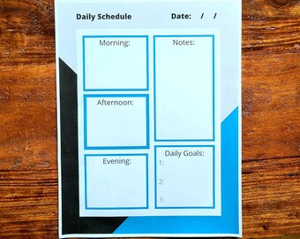 Daily Schedule Option 1