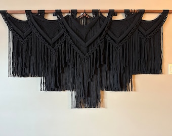 Large macrame | Black | Wall Hanging | Boho decoration | Boho style | Rustic Style