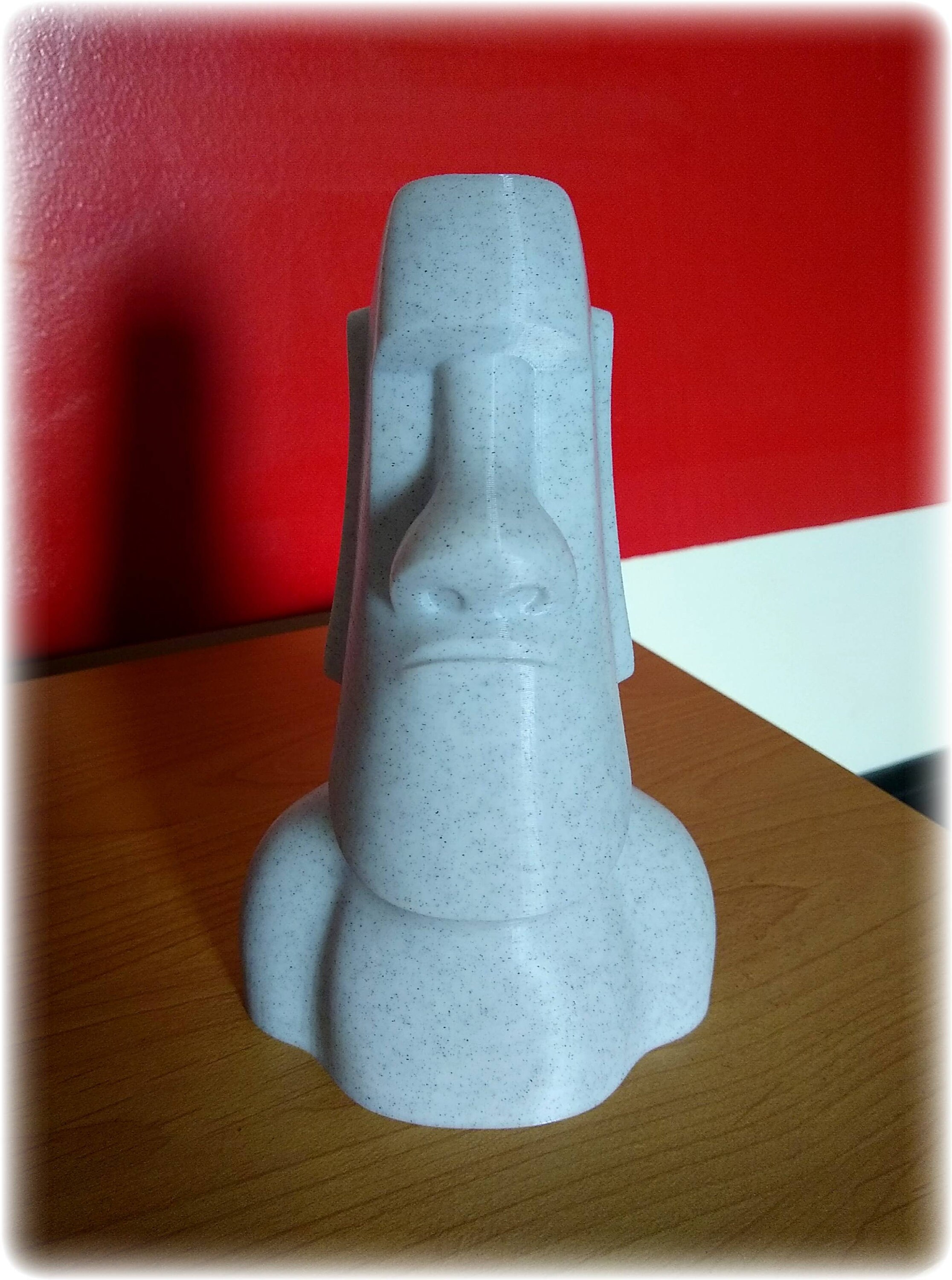 statuette Moaï Imitation Marbre Impression 3D