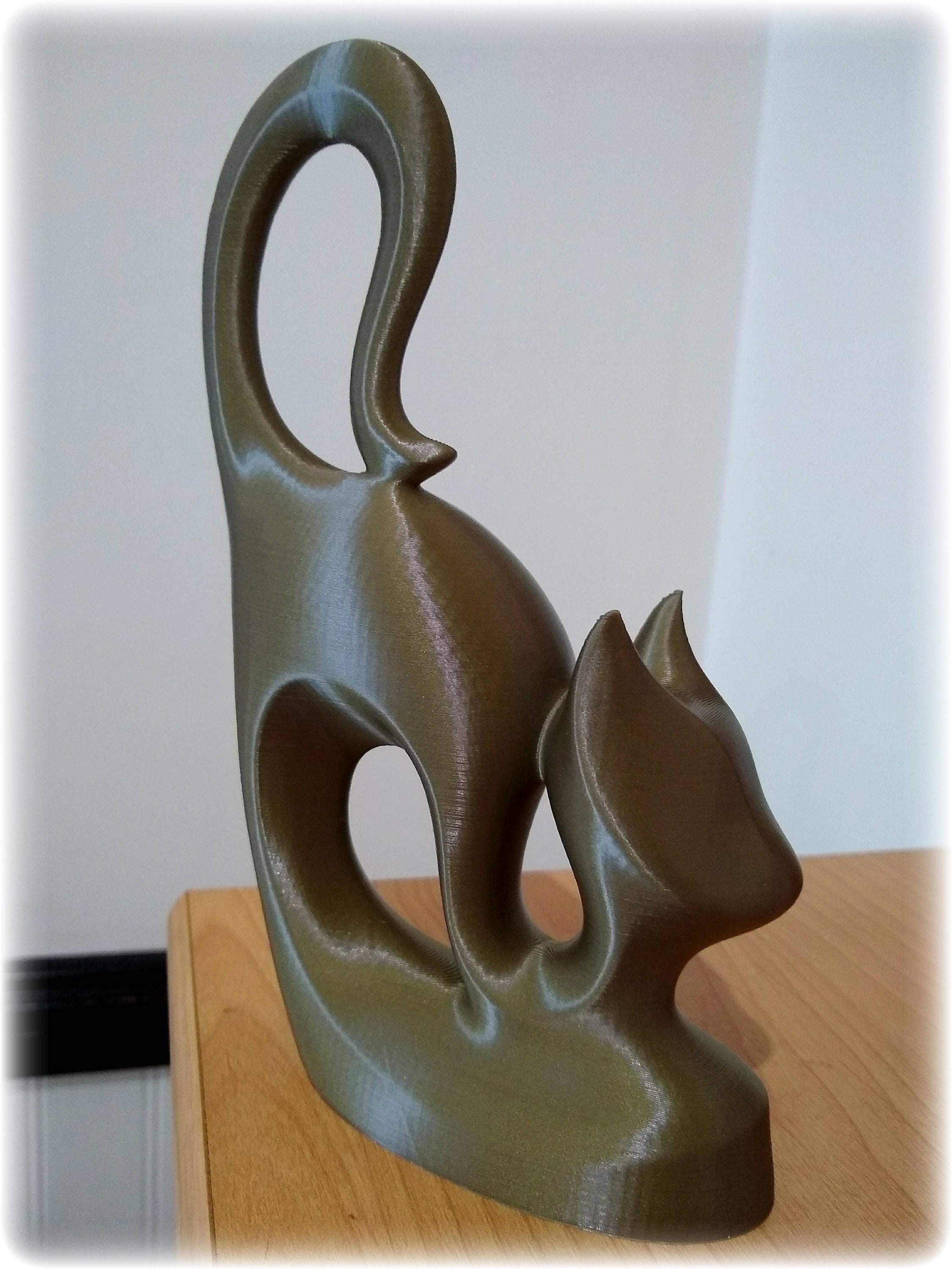 statue Moderne Chat Imitation Bronze