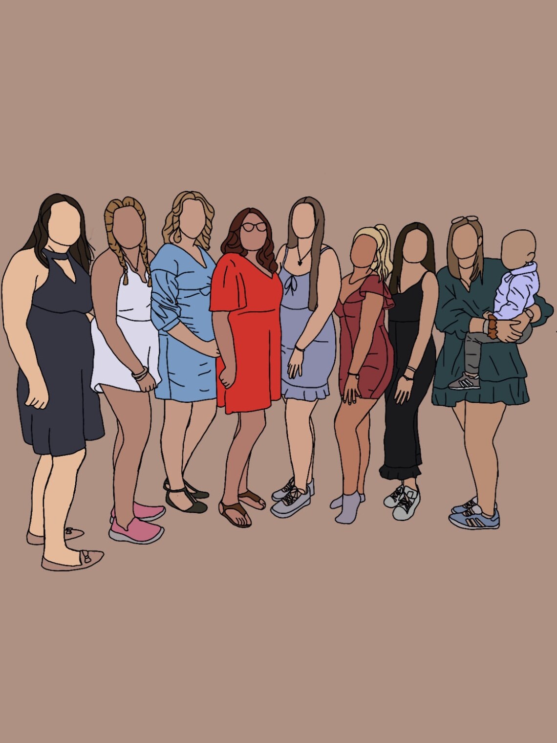 Digital Outline Drawing Outline Drawing Outline Sketch | Etsy