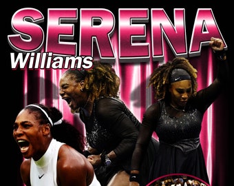 Diseño digital de la camiseta "The GOAT" de Serena Williams (este es el diseño que ves NO una camiseta en venta)